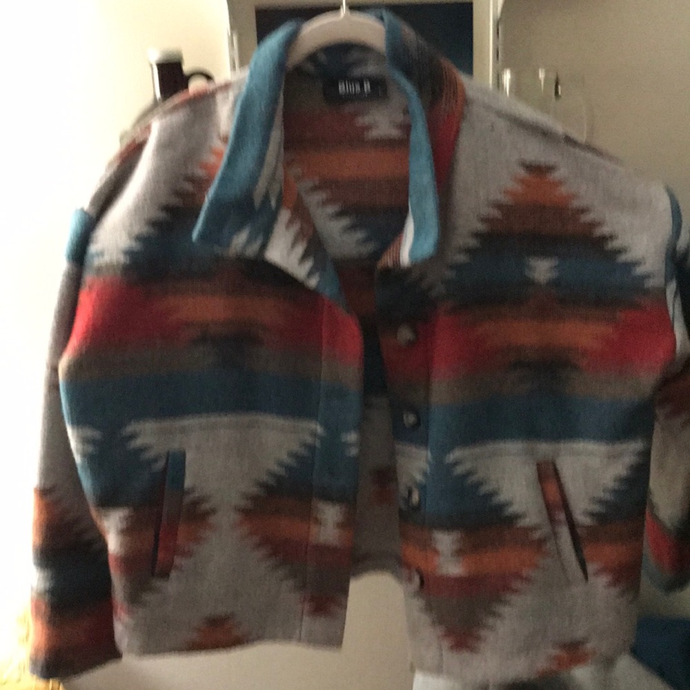 Blue B Collection Button Up Coat Size L